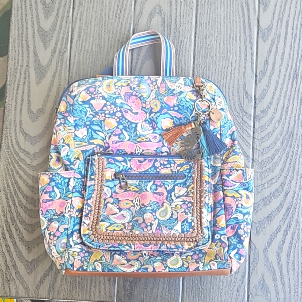 SAKROOTS Loyola - Teal Enchanted Forest Convertible Bag (NOTE)